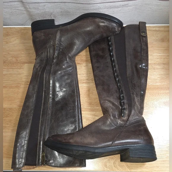 Bussola Trapani Trista Vintage Calf Leather Boots Size 39 - Picture 5 of 11